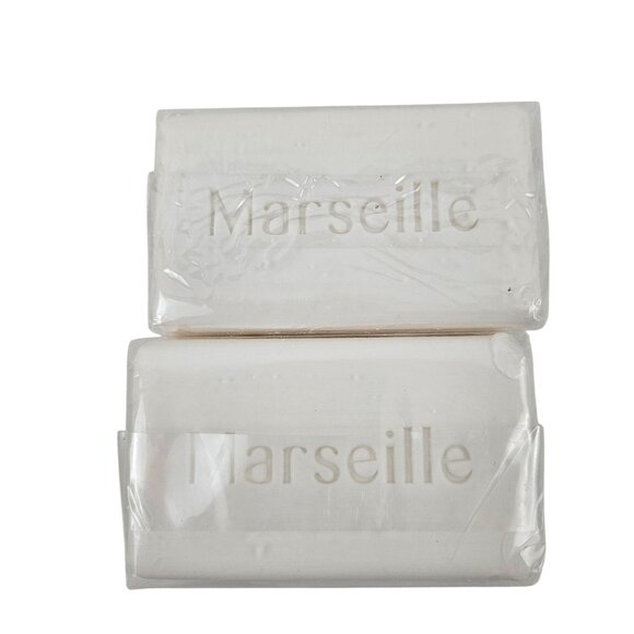 Lot of 2 Marseille Soap Bars White 3.4 oz Each French Traditional Natural Sealed - Picture 1 of 6